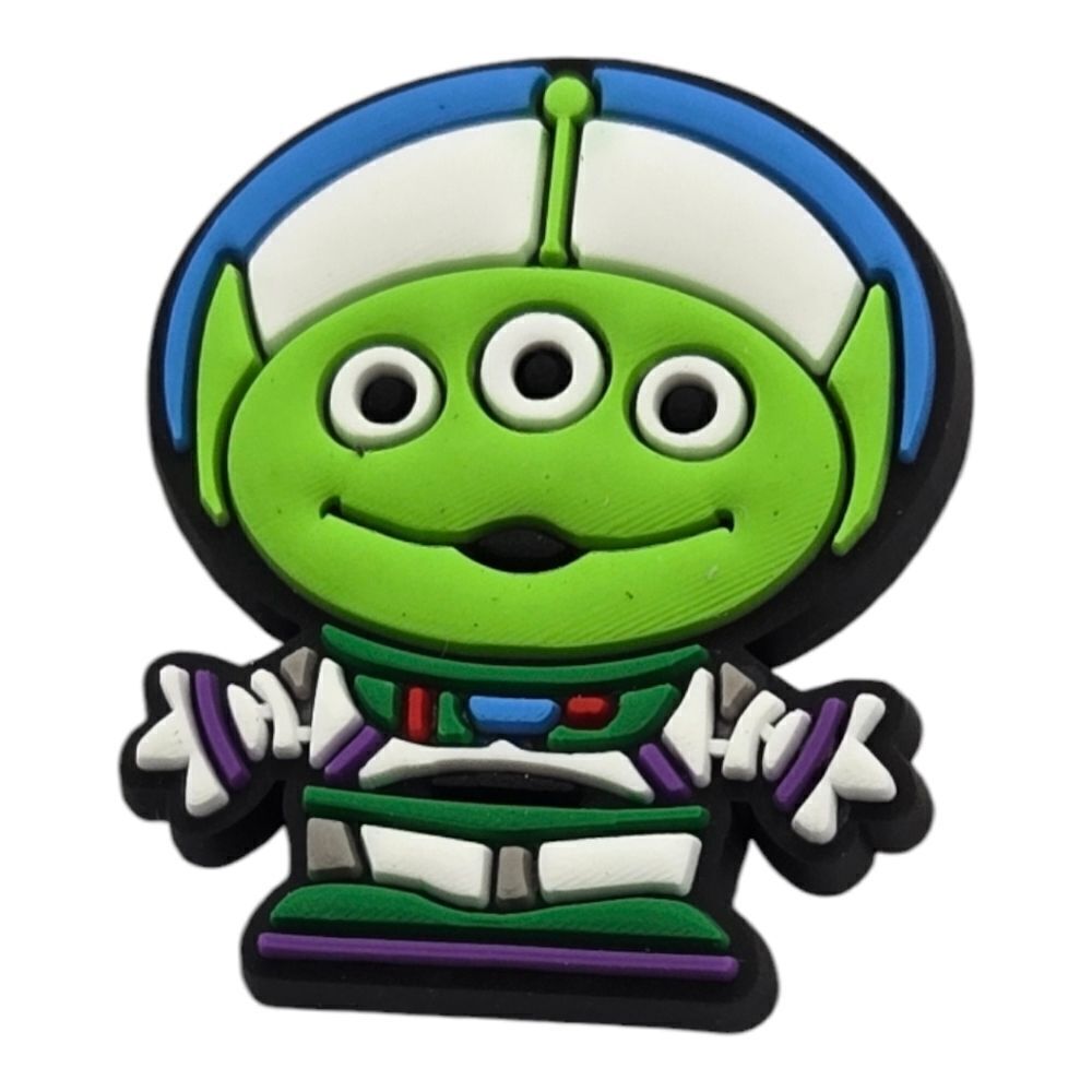 6/$20 Disney Green Alien Shoe Charms Crocs Rubber Shoe Jewelry Toy Story Planet